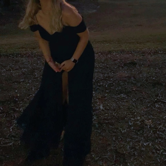 Navy Blue Long Formal Dress - Picture 3 of 3